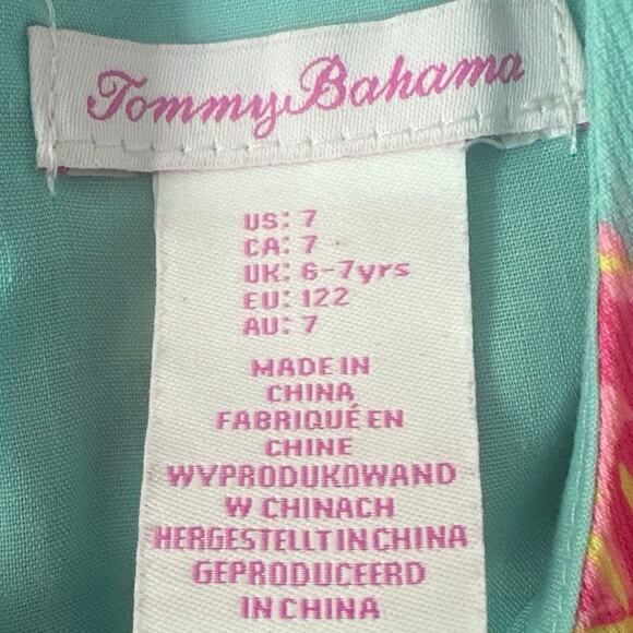 Tommy Bahama Girls Printed Cotton Shift Dress sz 7 - Picture 4 of 7